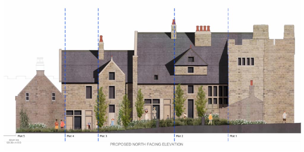 Image credit of proposed north facing elevation: Pod Newcastle Architects