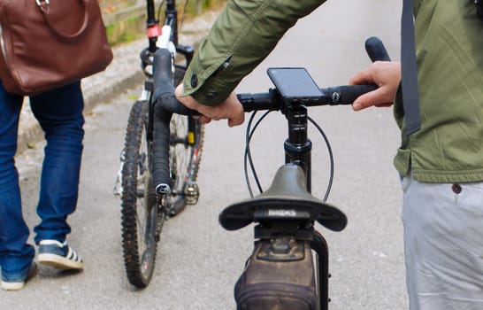 Image of people with bikes